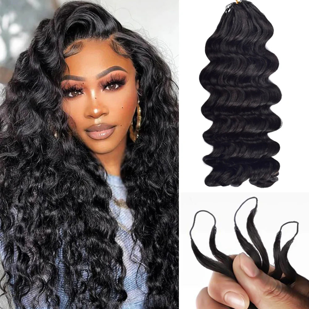 Loose Deep Wave Crochet Human Hair