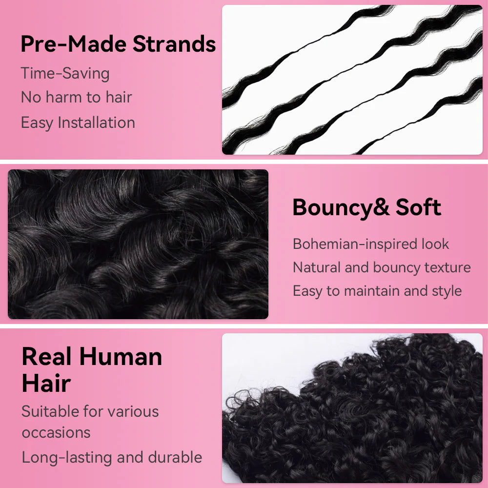 Burmese Curly Crochet Human Hair