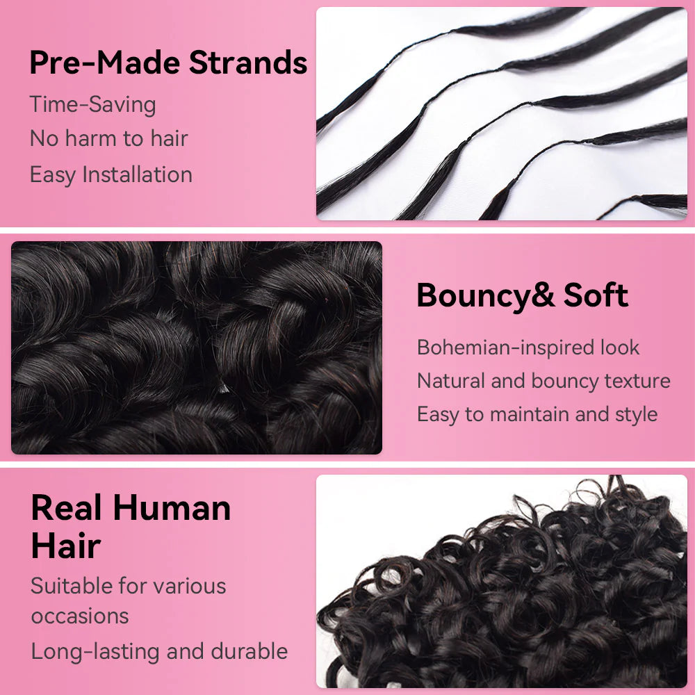 Italian Curly Crochet Human Hair
