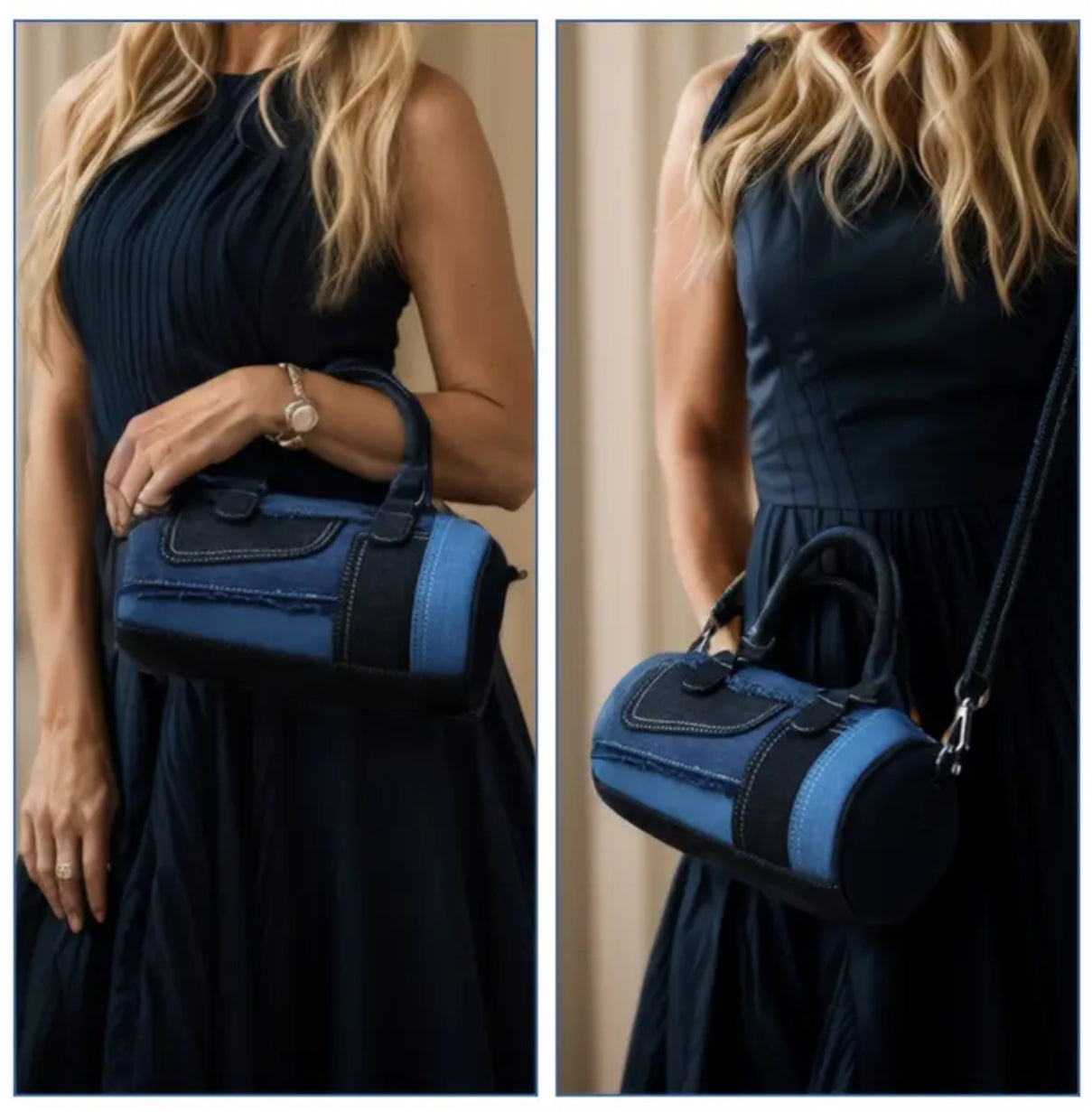 Patchwork Denim Purse