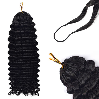 Deep Wave Crochet Human Hair Extensions