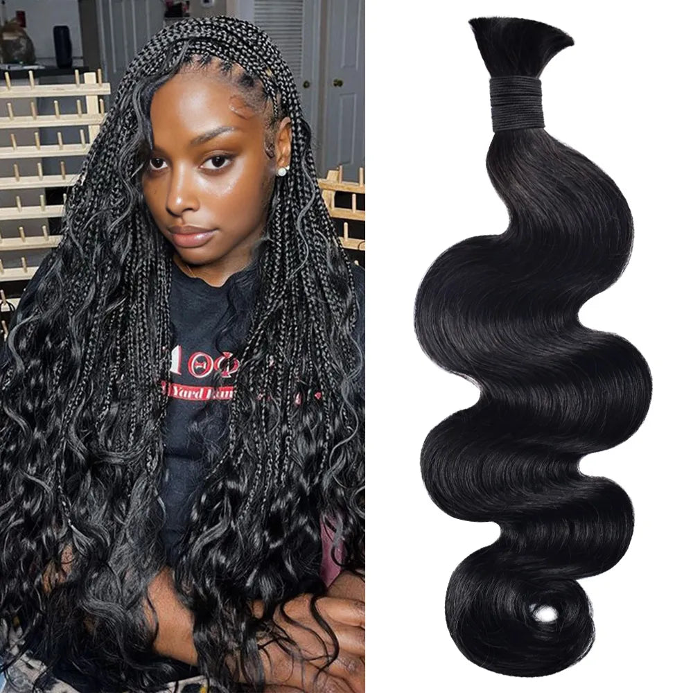 #1 Jet Black Body Wave Boho Hair