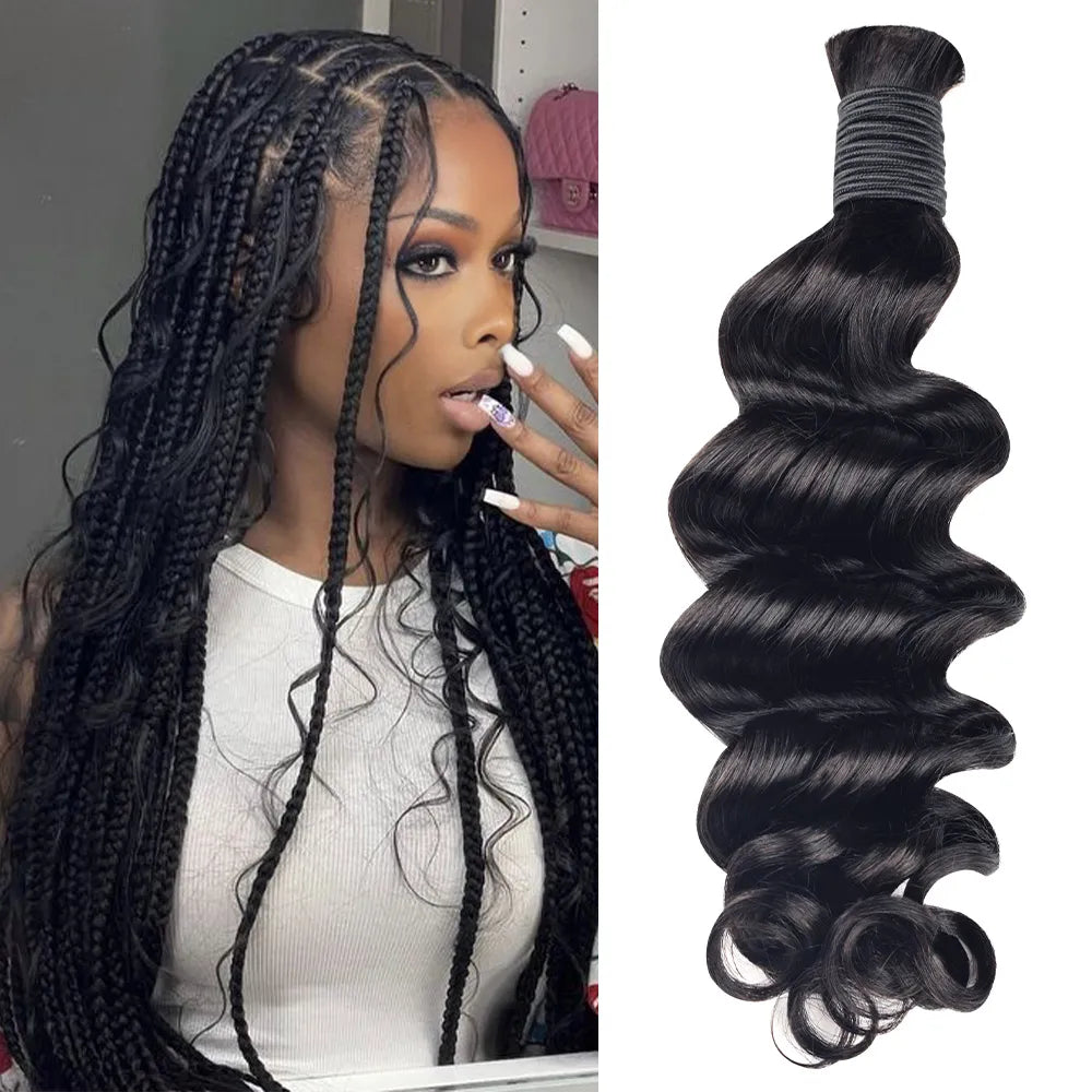 #1B Loose Deep Wave Boho Hair