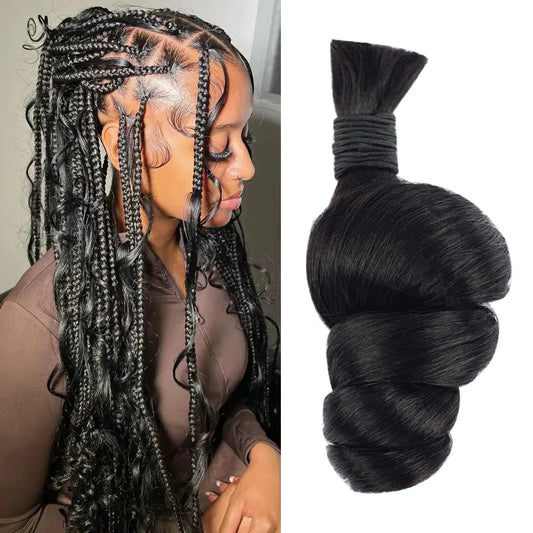 #1B Natural Black Loose Boho Hair