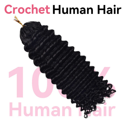 Deep Wave Crochet Human Hair Extensions