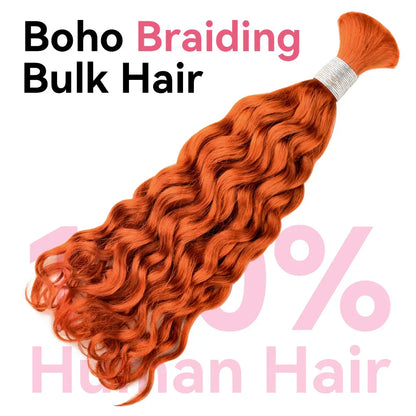 #350 Ginger Italian Curly Boho Hair