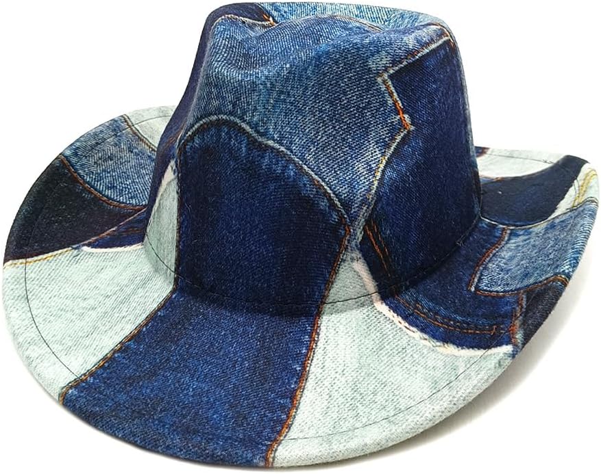 Western Cowboy Hat for Women Man Felt Wide Brim Cowboy Cowgirl Hat for Party Costume Dress Up Cosplay Cowboy Hat