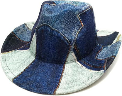 Western Cowboy Hat for Women Man Felt Wide Brim Cowboy Cowgirl Hat for Party Costume Dress Up Cosplay Cowboy Hat