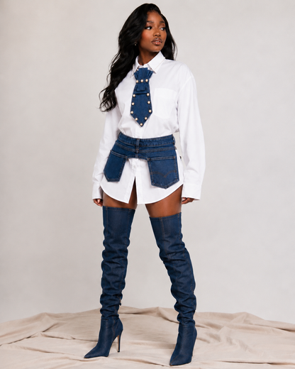Denim Belt (Waist Wrap Statement Piece)