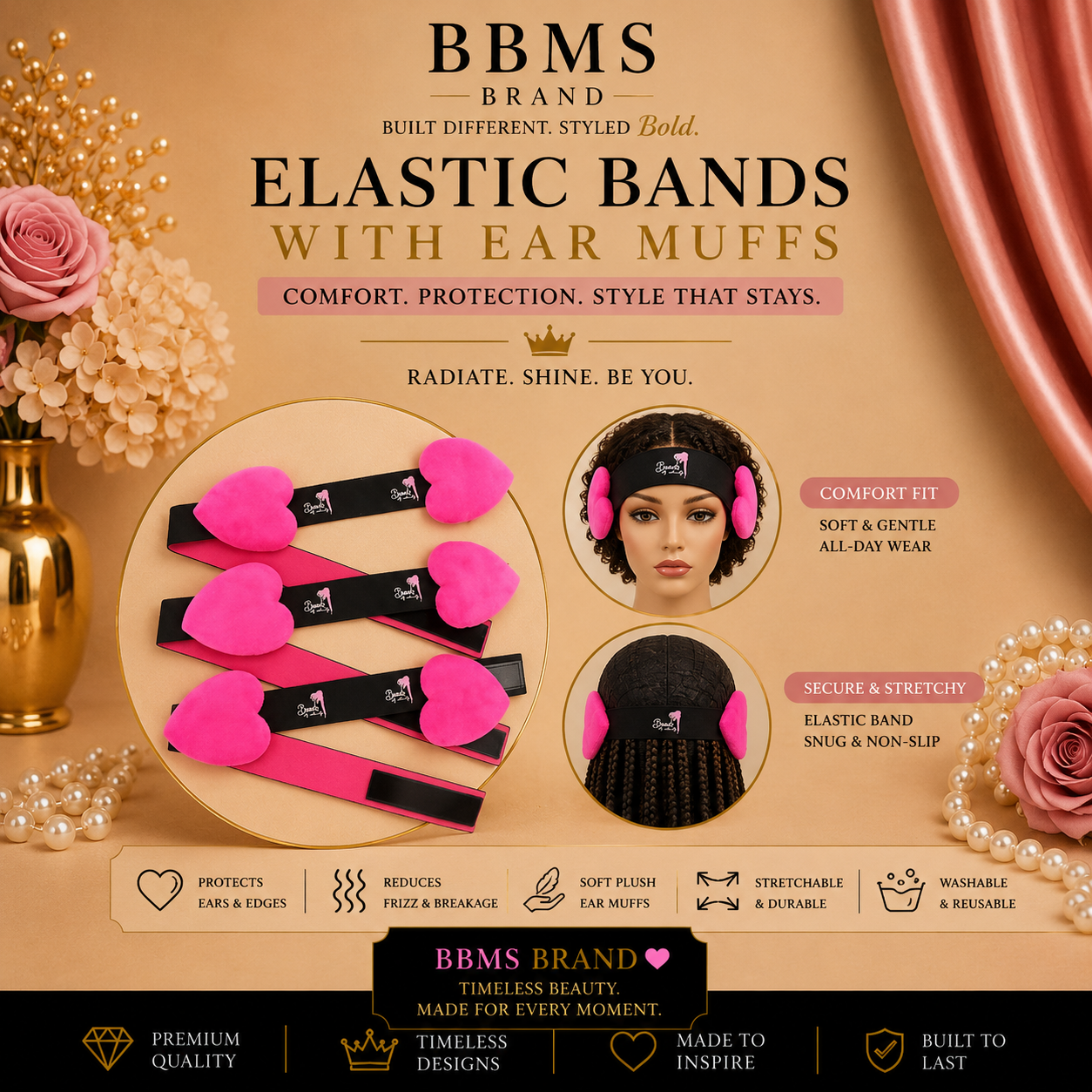 BBMS Elastic Bands With Ear Muffs