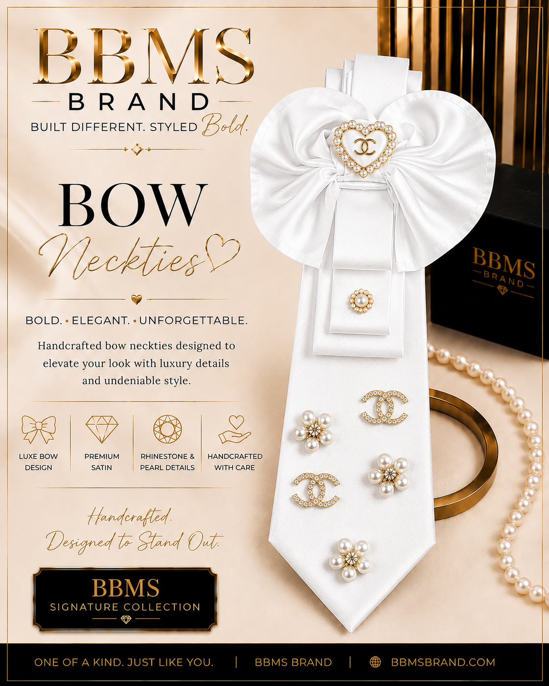 BBMS Luxe Bow Statement Necktie
