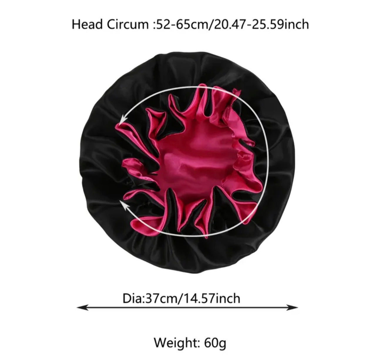 Double Layer Laced Edge Satin Bonnets