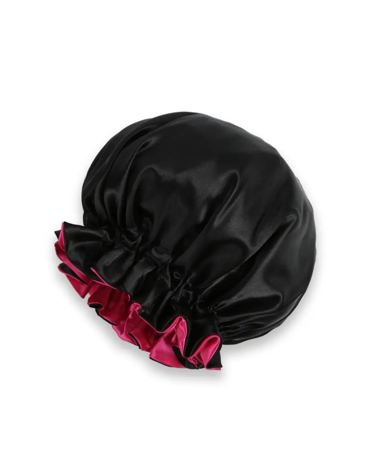 Double Layer Laced Edge Satin Bonnets