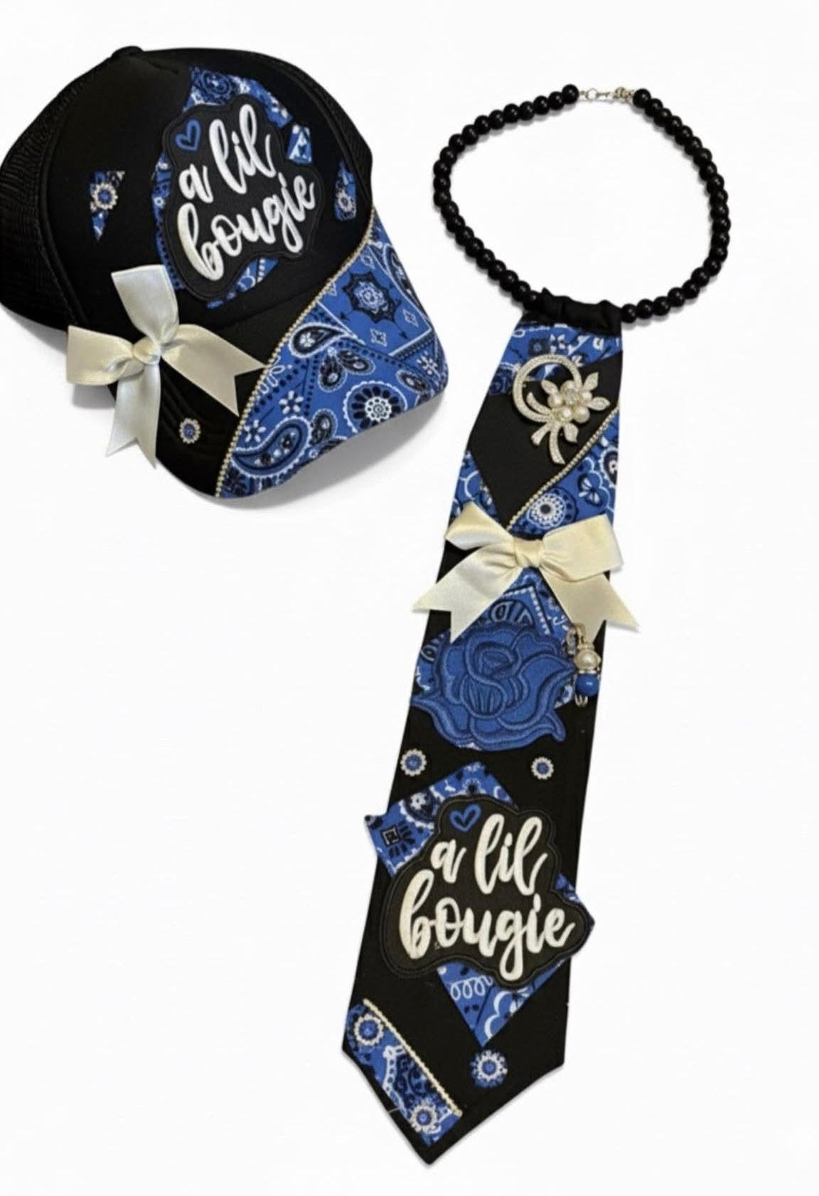 Handcrafted Custom Neck Tie & Hat Set