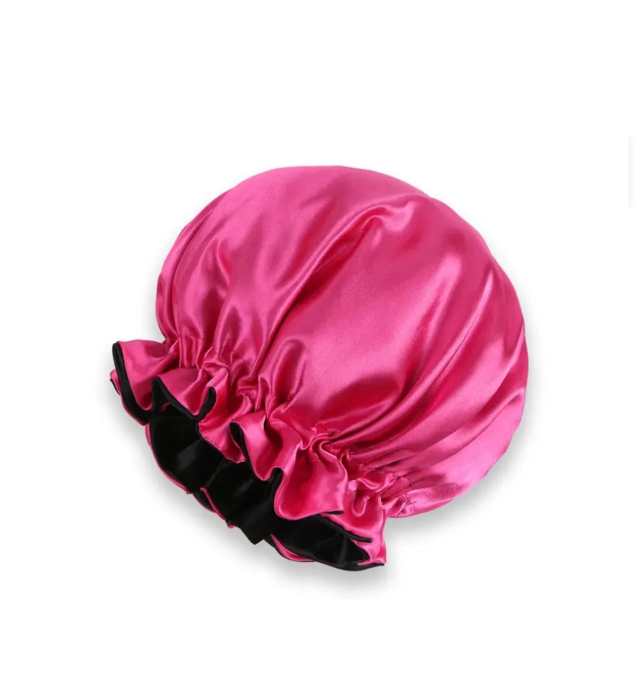 Double Layer Laced Edge Satin Bonnets
