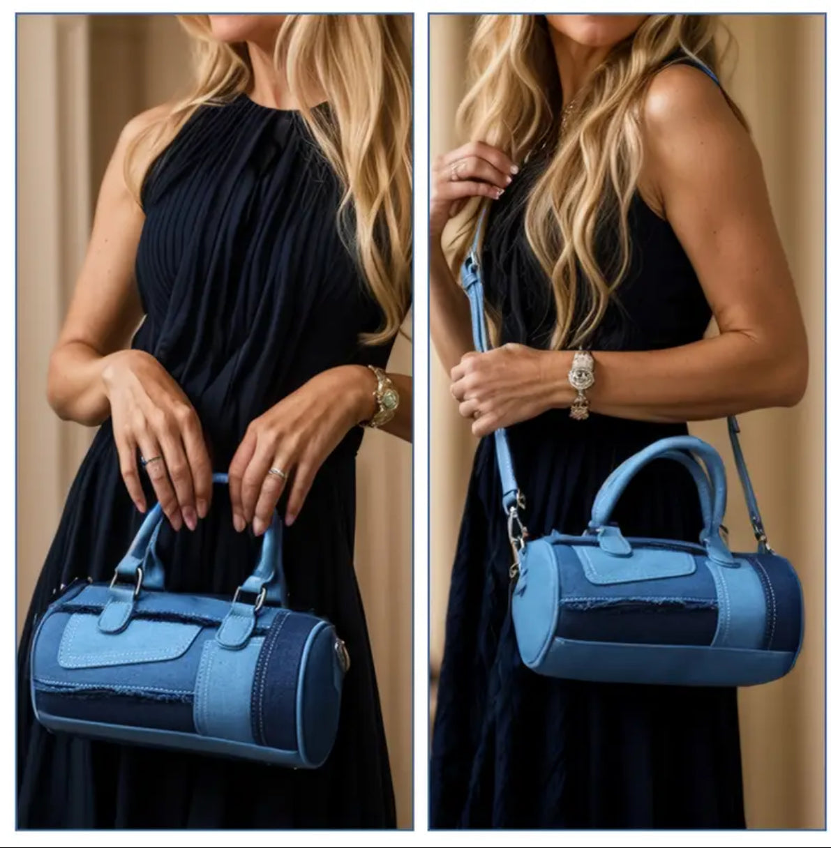 Patchwork Denim Purse