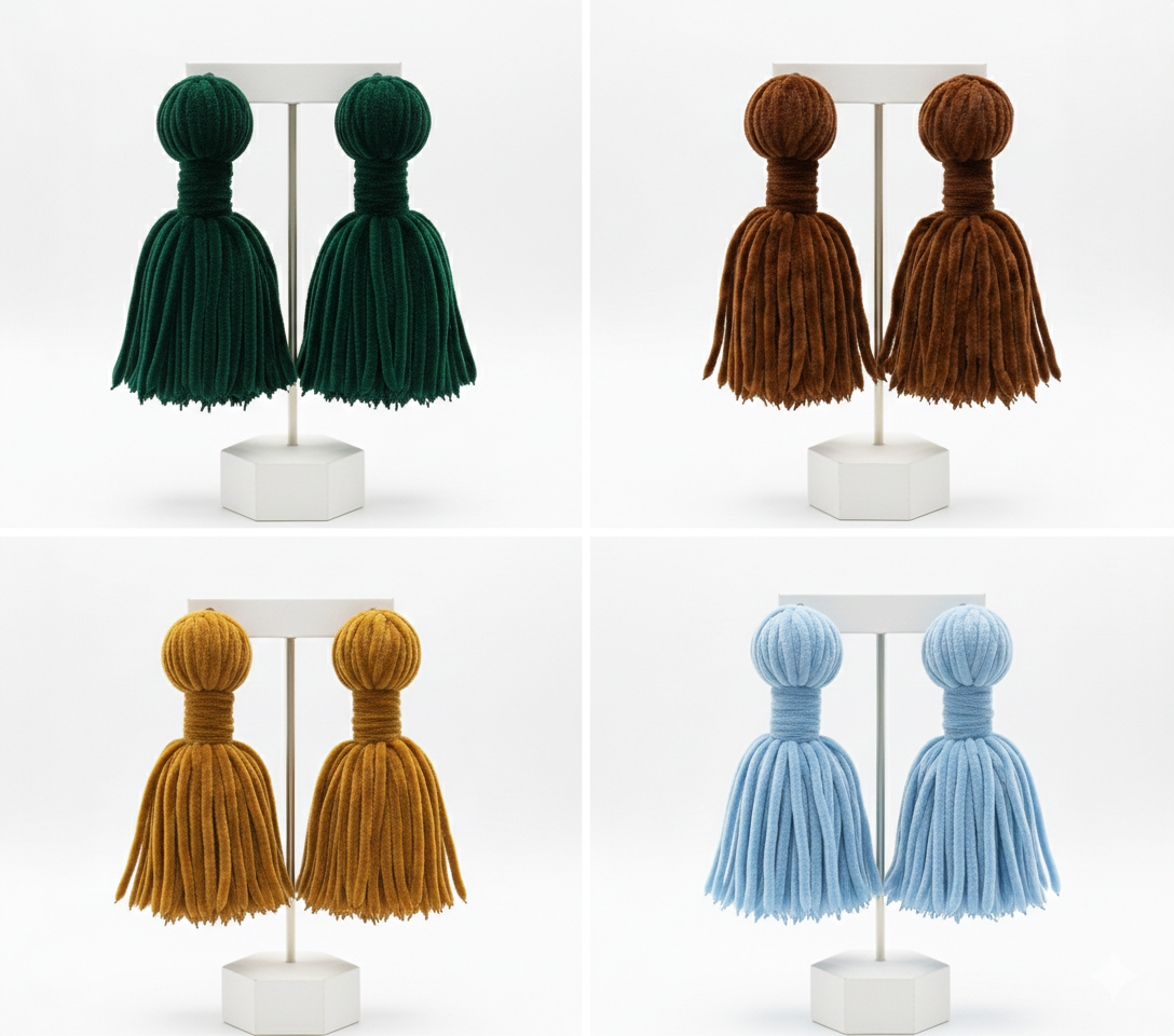 Velvet Tassel Earrings