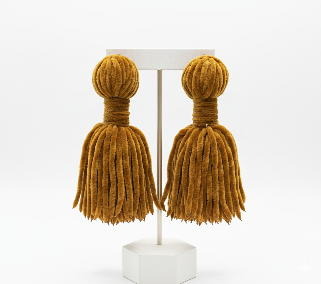Velvet Tassel Earrings