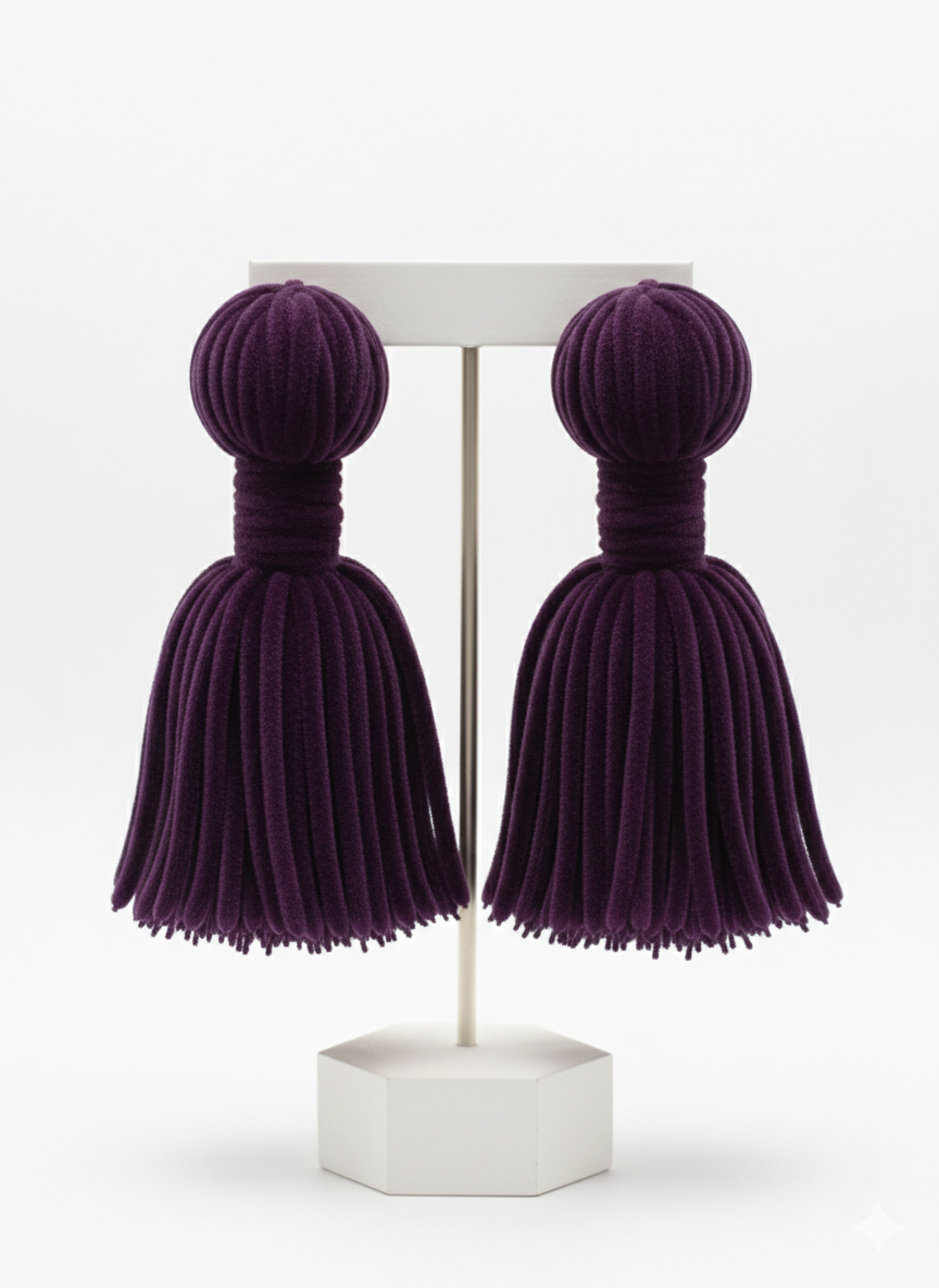Velvet Tassel Earrings