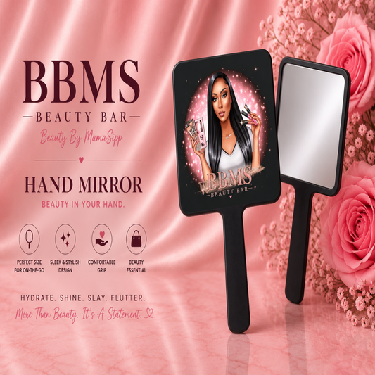 BBMS Small Hand Held Makeup Mirror
