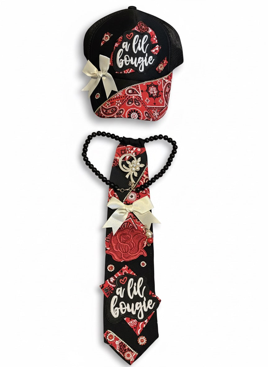 Handcrafted Custom Neck Tie & Hat Set