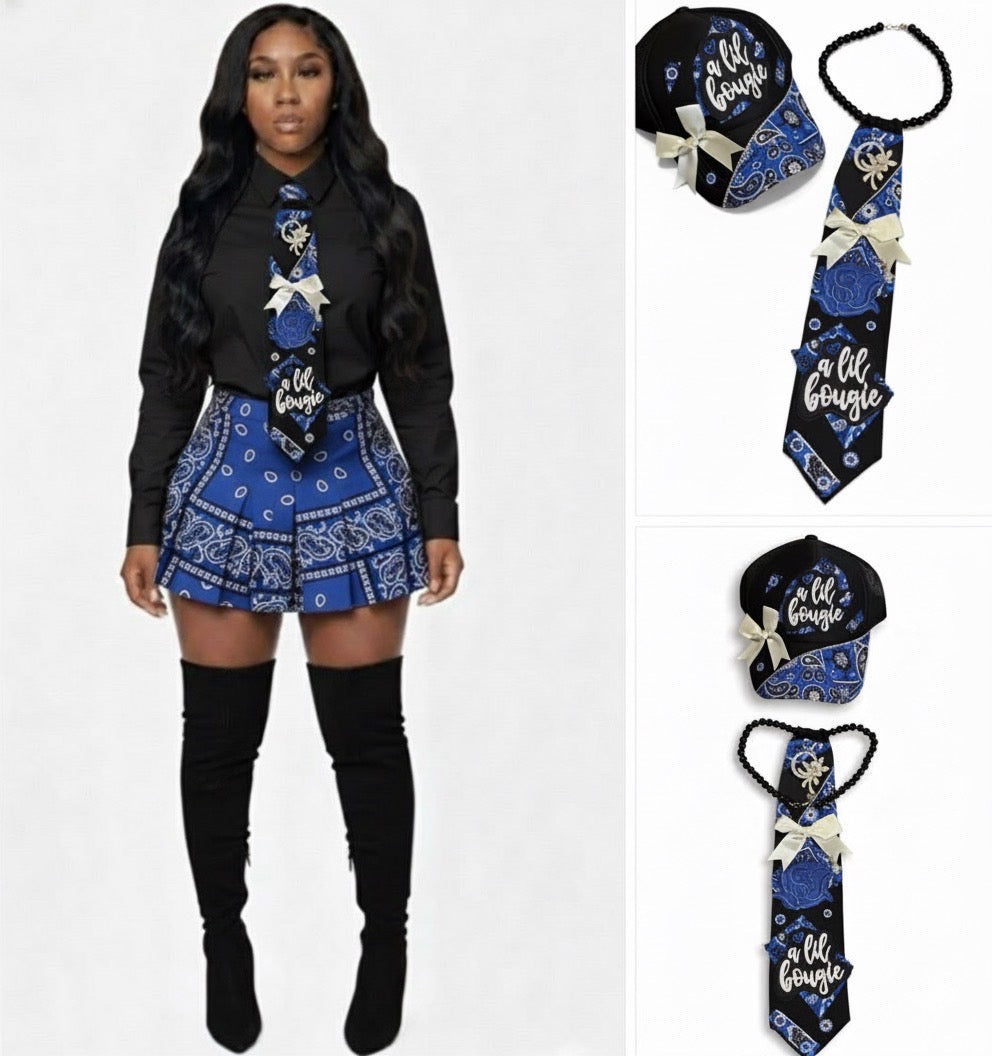 Handcrafted Custom Neck Tie & Hat Set