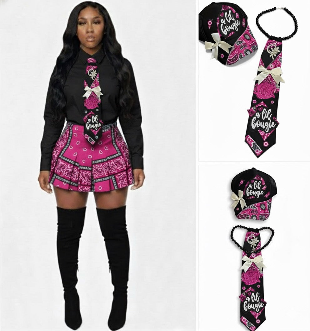 Handcrafted Custom Neck Tie & Hat Set