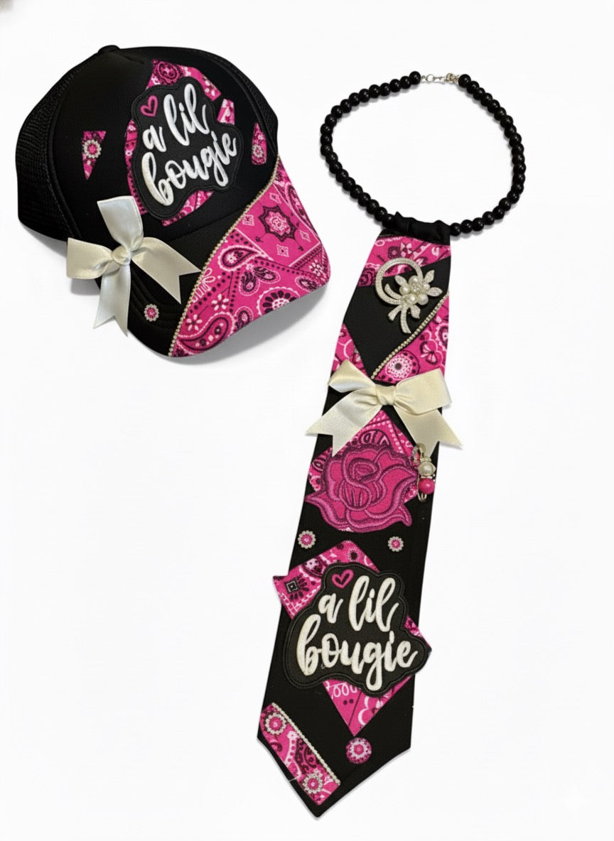 Handcrafted Custom Neck Tie & Hat Set