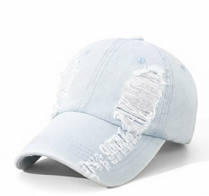 Vintage Denim Ripped Adjustable Cap