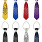 Bandana Print Necklace Tie with Pearl Co