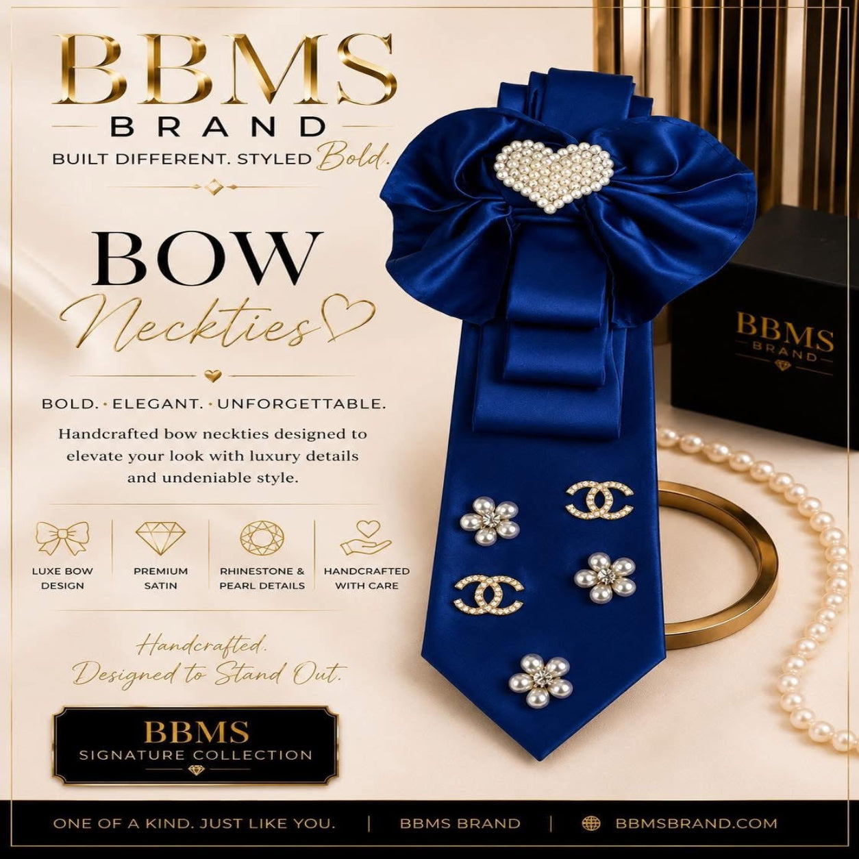 BBMS Luxe Bow Statement Necktie
