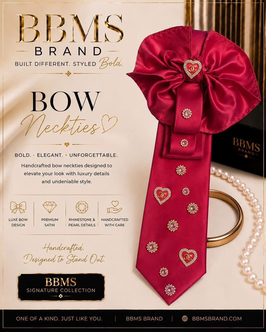 BBMS Luxe Bow Statement Necktie