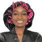 Double Layer Laced Edge Satin Bonnets