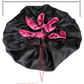 Double Layer Laced Edge Satin Bonnets