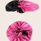 Double Layer Laced Edge Satin Bonnets