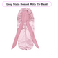 BBMS LONG SATIN BONNET WITH TIE BAND