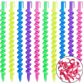10pcs/Set Curling Spiral Hair Rods
