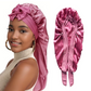 BBMS LONG SATIN BONNET WITH TIE BAND