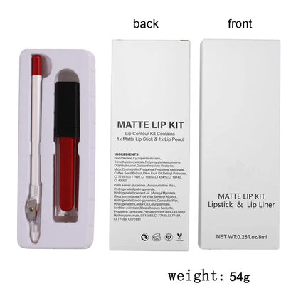 WOF Lipstick And Lip Liner Combo Set Gift Box With Pencil Sharpener WOF Kollection